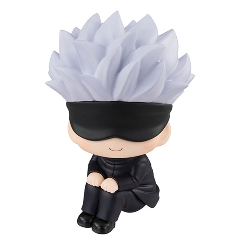 Anime Jujutsu Kaisen Figurine Cute Gojo Satoru Itadori Yuji Look Up PVC Anime Action Figure