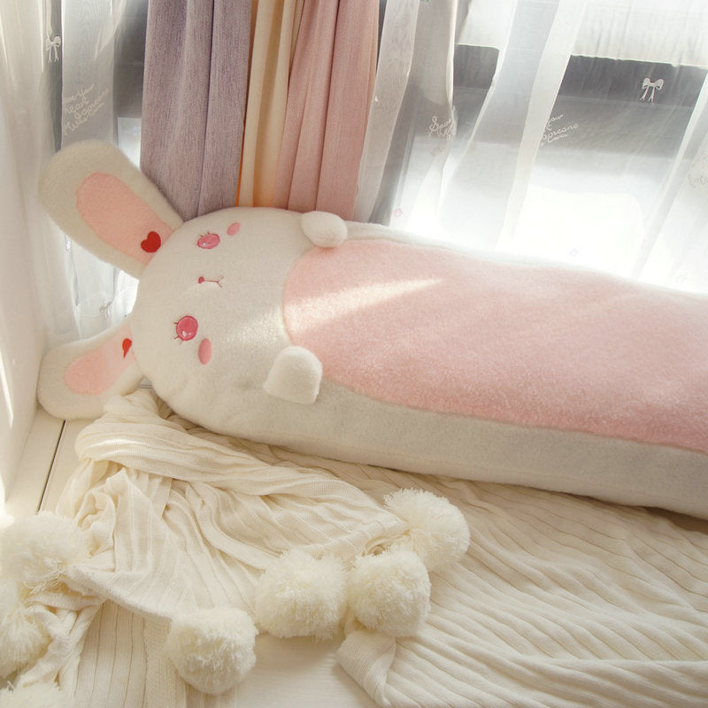 80~120cm Giant long Lolita Bunny Stuffed Hug Pink Rabbit Girl Nap Sleeping Throw Pillow Pregnant Cushion Boyfriend Eye Mask Gift