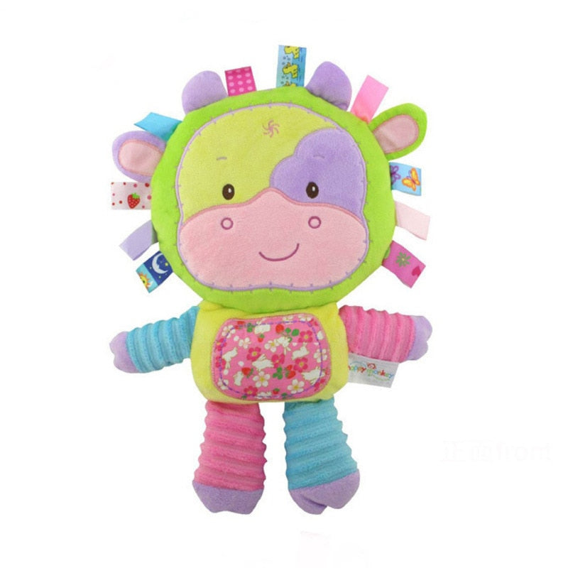 Cartoon Baby Plush Rattles Toys Appease Doll Infant Hand Bells Elephant/Monkey/Rabbit Animal Soft Cotton Infant Educational Toys