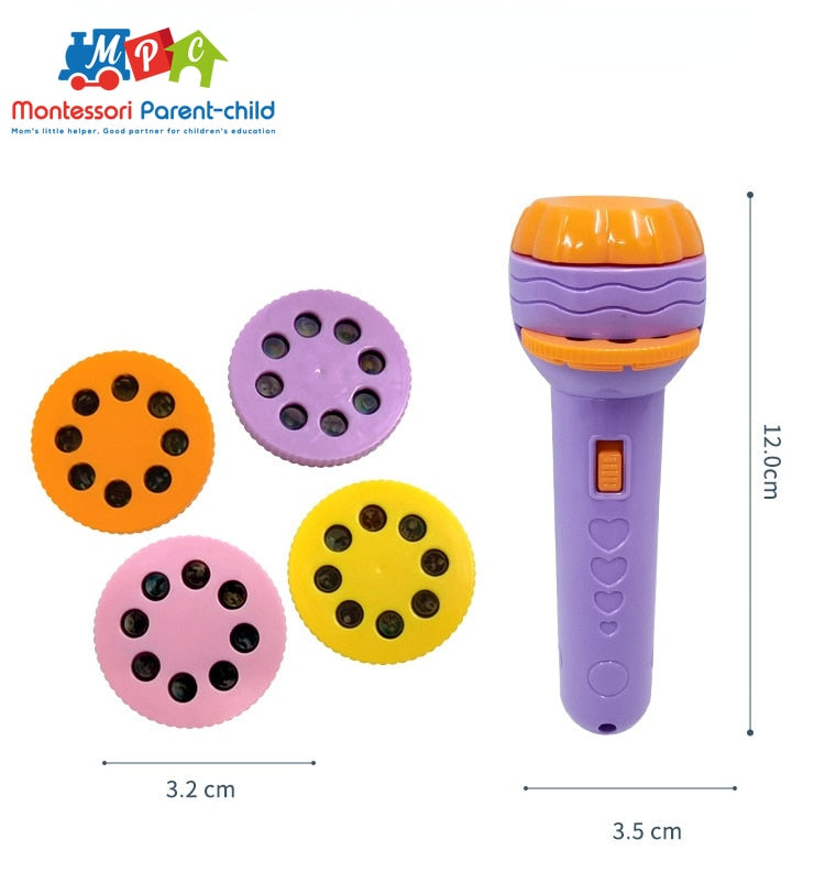 Kids Projection Flashlight Luminous Toys Projection Pictures To Recognize Early Childhood Education Toys for Children Gift