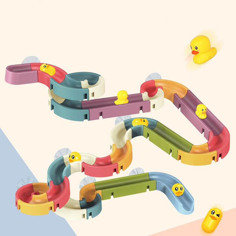 Baby Bath Toys Duck Track Bathtub Kids Play Water Games Tool Bathing Suction Set Bath Toy for Kid