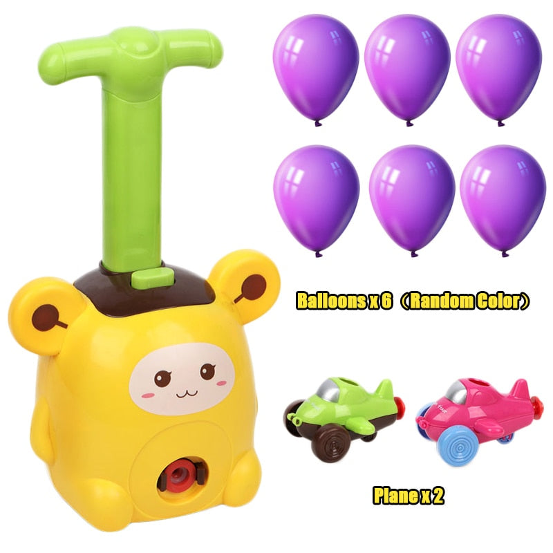 Power Balloon Launch Tower Toy Puzzle Fun Education Inertia Air Power Balloon Car Science Experimen Toy for Children Gift