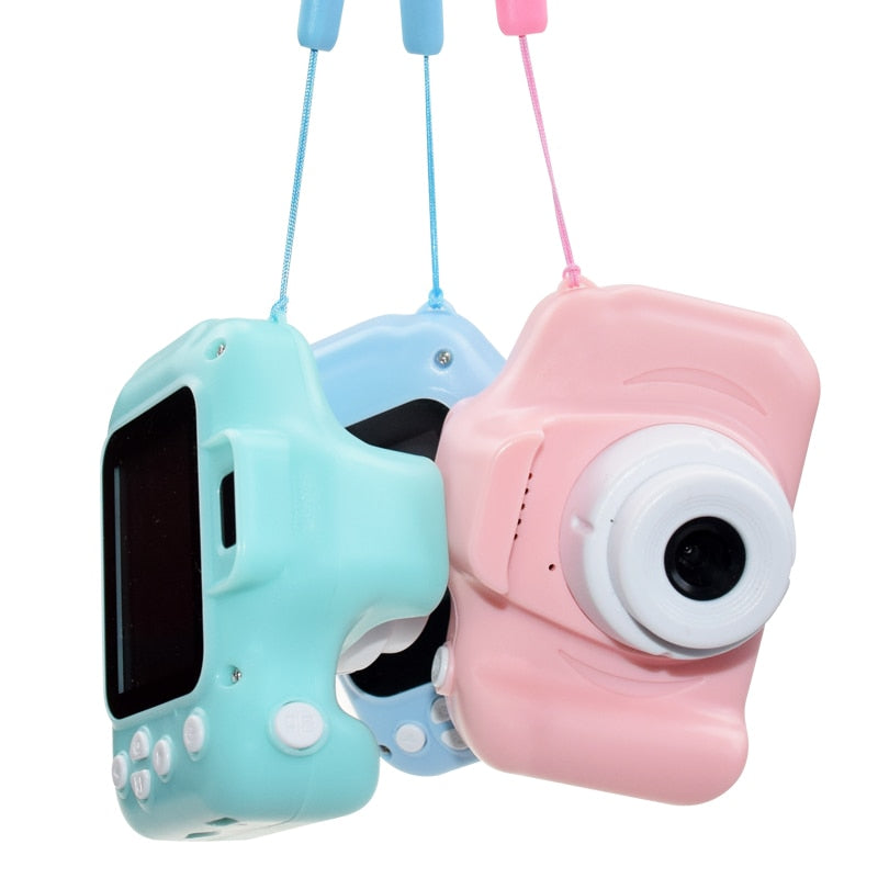 2 Inch HD 1080P Chargable Digital Mini Kids Camera Cartoon Cute Camera Toys Outdoor Photography Props for Child Birthday Gift