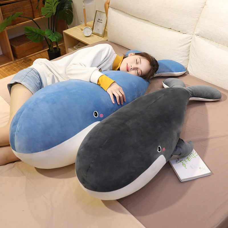 50-150CM Giant Size Plush Toy Sea Animal Blue Whale Soft Toy Stuffed Animal Children&#39;s Birthday Gifts