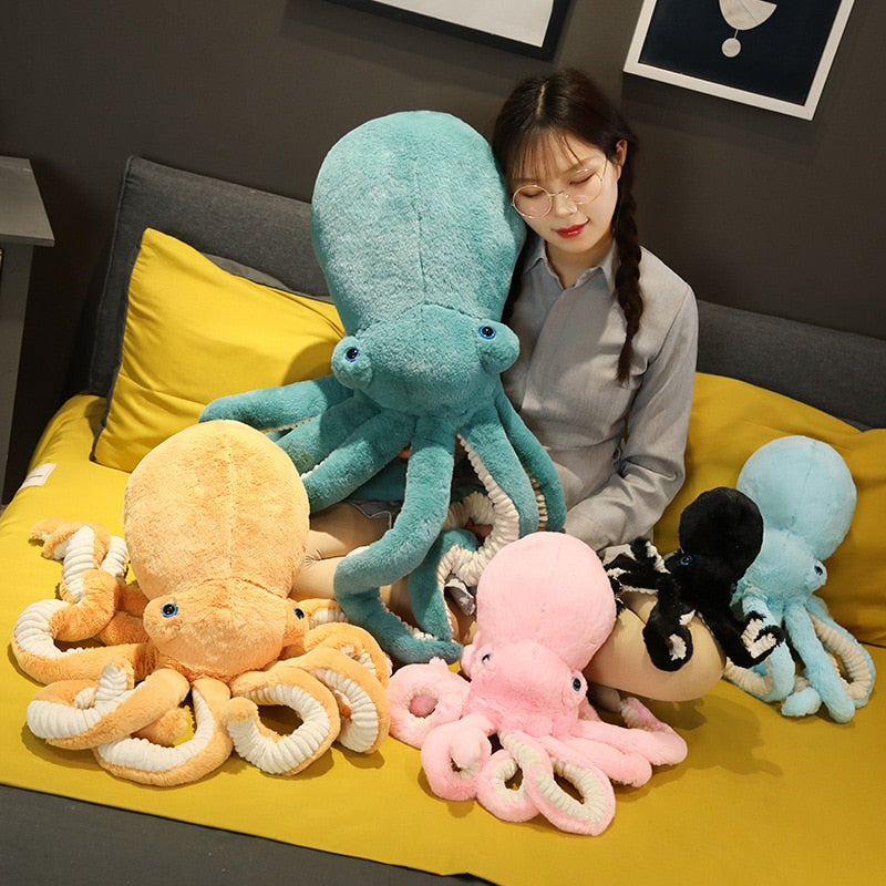 Simulation Octopus Plush Peluches Grandes Animal Crossing Toys Filled Stuffed Animals Pillow Home Decoration Juguetes Para Niños