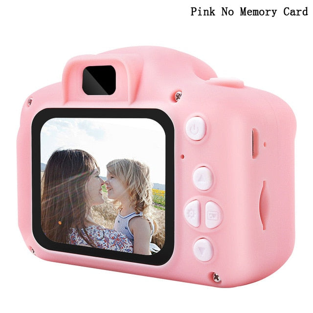 2 Inch HD 1080P Chargable Digital Mini Kids Camera Cartoon Cute Camera Toys Outdoor Photography Props for Child Birthday Gift