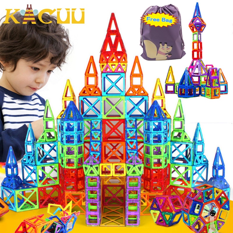 184pcs-110pcs Mini Magnetic Designer Construction Set Model &amp; Building Toy Plastic Magnetic Blocks Educational Toys For Kid Gift