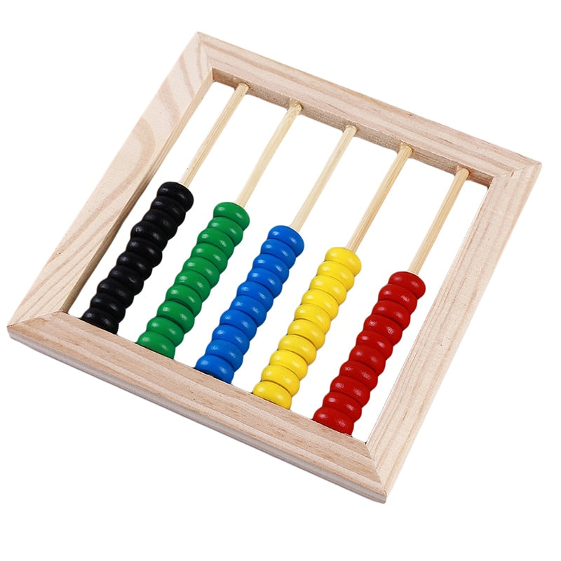 Multifunction Abacus Learning Stand Wooden Montessori Toys Counting Cognition Board Early Educational Math Toy For Children Gift