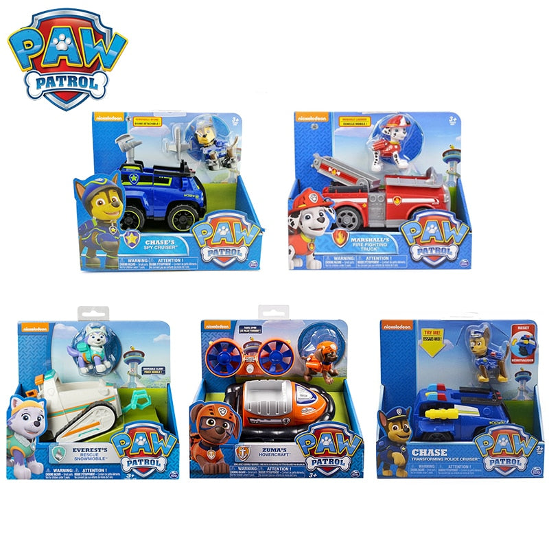 Paw Patrol Rescue Dog Puppy Set Toy Car Patrulla Canina Toys Action Figure Model Marshall Chase Rubble Vehicle Car Children Gift