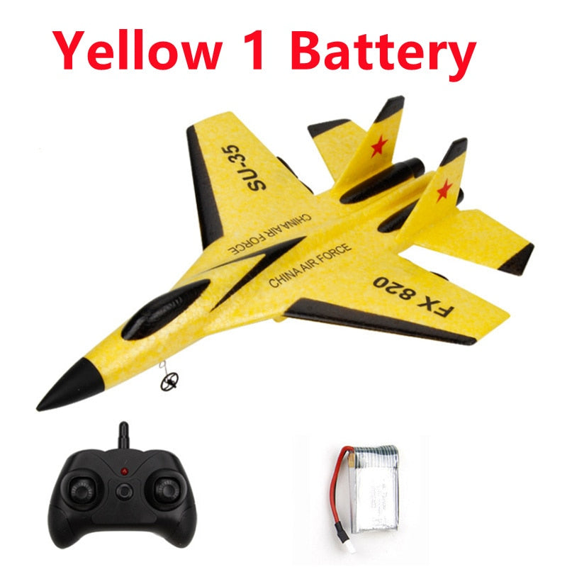 FX-620 SU-35 RC Remote Control Airplane 2.4G Remote Control Fighter Hobby Plane Glider Airplane EPP Foam Toys RC Plane Kids Gift