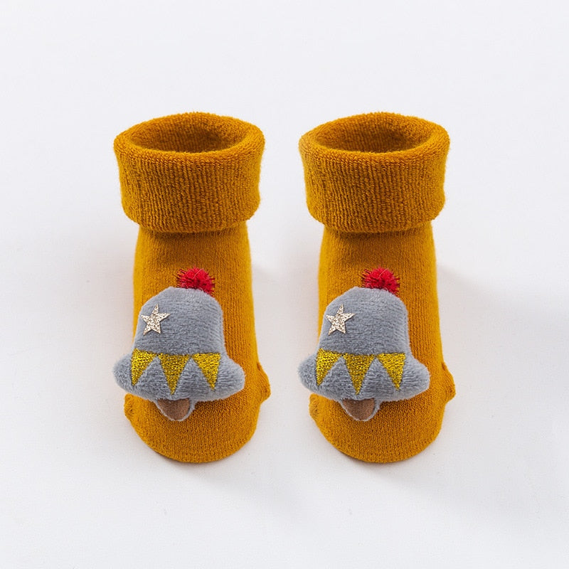 Infant Baby Kids Socks Wrist Rattle Set Toys Foot Socks 0~24 Months Cartoon Newborn Grab Training Educational Toy Christmas Gift