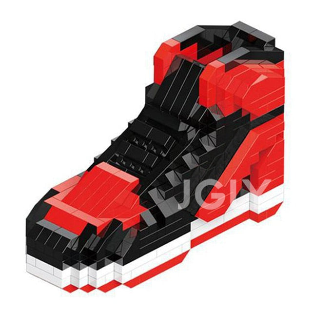 Mini Building Block Boys Sport Basketball Shoes Sneakers Model Anime DIY Buliding Bricks For Blocks Toy Kids Gifts Toys Assembly