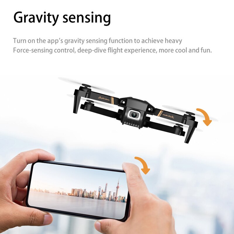 4DRC V4 RC Drone 4K/1080P HD Wide Angle Camera WiFi Fpv Dual Camera Foldable Quadcopter Real Time Transmission Helicopter Toy