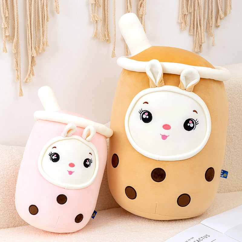 Lovely Milk Tea Stuffed Plush Pillow Cushion Funny Cartoon Boba Plush Toys Kids Toys Birthday Valentine&#39;s Gift