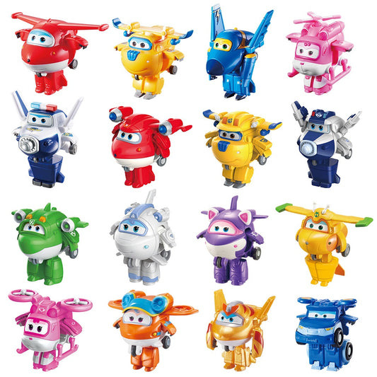 36 Types Super Wings 2&quot; Scale Mini Transforming Anime Deformation Plane Robot Action Figures Transformation Toys For Kids Gifts