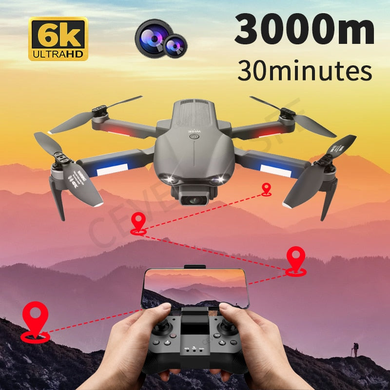 2022 NEW F9 GPS Drone 6K Dual HD Camera Professional Aerial Photography Brushless Motor Foldable Quadcopter RC Distance 2000M