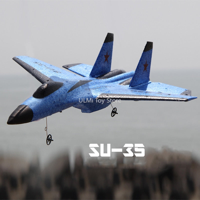 SU-35 RC Remote Control Airplane 2.4G Remote Control Fighter Hobby Plane Glider Airplane EPP Foam Toy RC Plane chargeable Batter