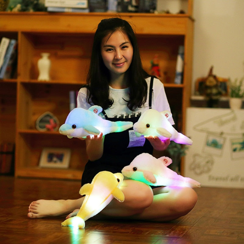 Luminous 25/30/50cm Creative Light Up LED Colorful Glowing Teddy Bear Stuffed Animal Plush Toy Christmas Gift for Kid