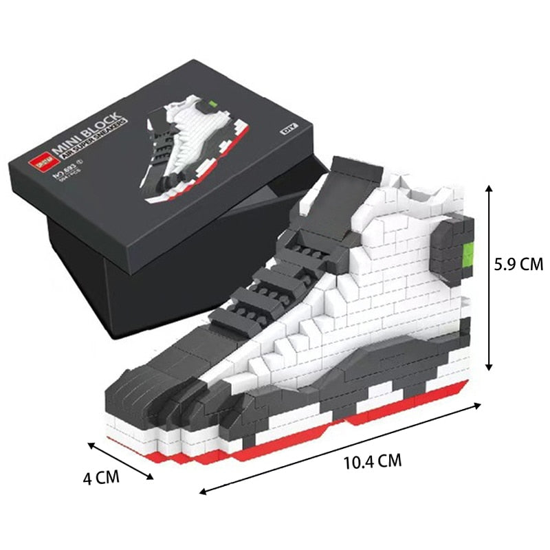 Mini Building Block Boys Sport Basketball Shoes Sneakers Model Anime DIY Buliding Bricks For Blocks Toy Kids Gifts Toys Assembly