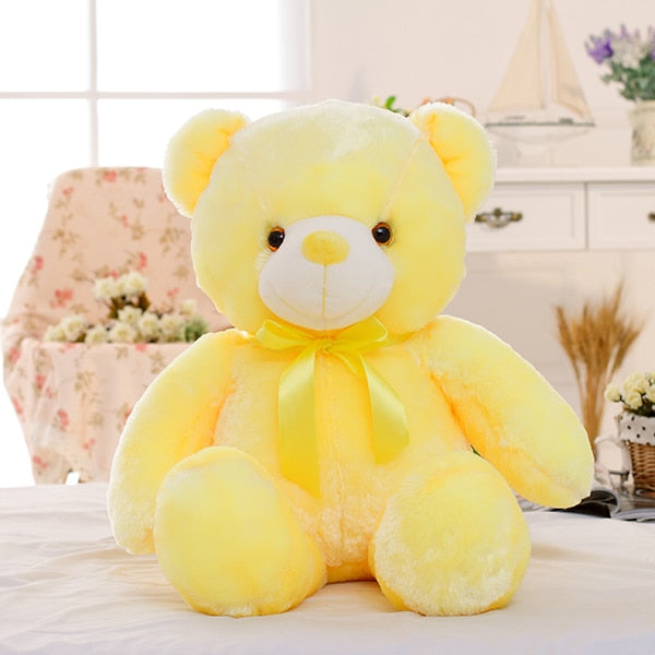 32-50cm Luminous Creative Light Up LED Teddy Bear Stuffed Animals Plush Toy Colorful Glowing Teddy Bear Christmas Gift for Kid