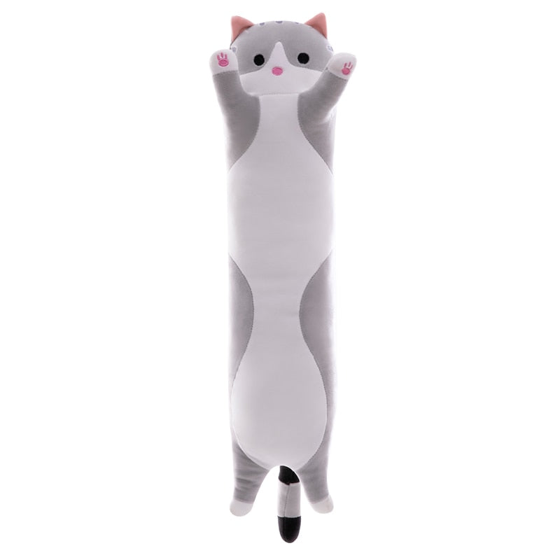 Kawaii Plushies Long Cat Pillow Soft Sleeping Cushion Cute Pillows Stuffed Animal Dolls Toy Children Girls Valentine&#39;s