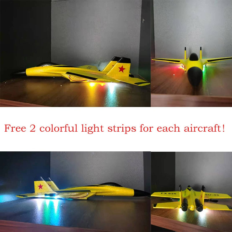 FX620 SU-35 RC Remote Control Airplane 2.4G Remote Control Fighter Hobby Plane Glider Airplane EPP Foam Toys RC Plane Kids Gift