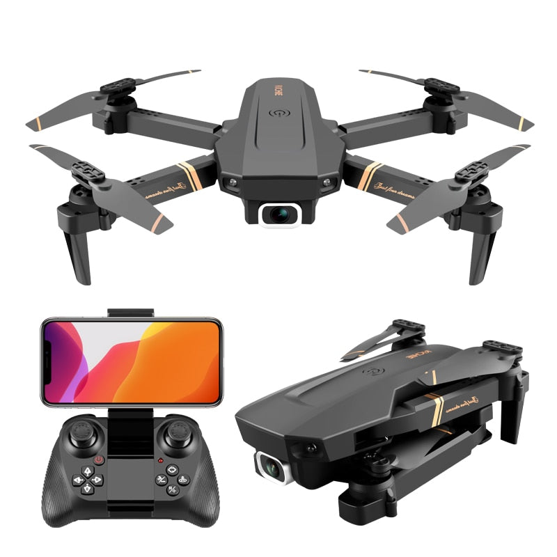 4DRC V4 RC Drone 4K/1080P HD Wide Angle Camera WiFi Fpv Dual Camera Foldable Quadcopter Real Time Transmission Helicopter Toy