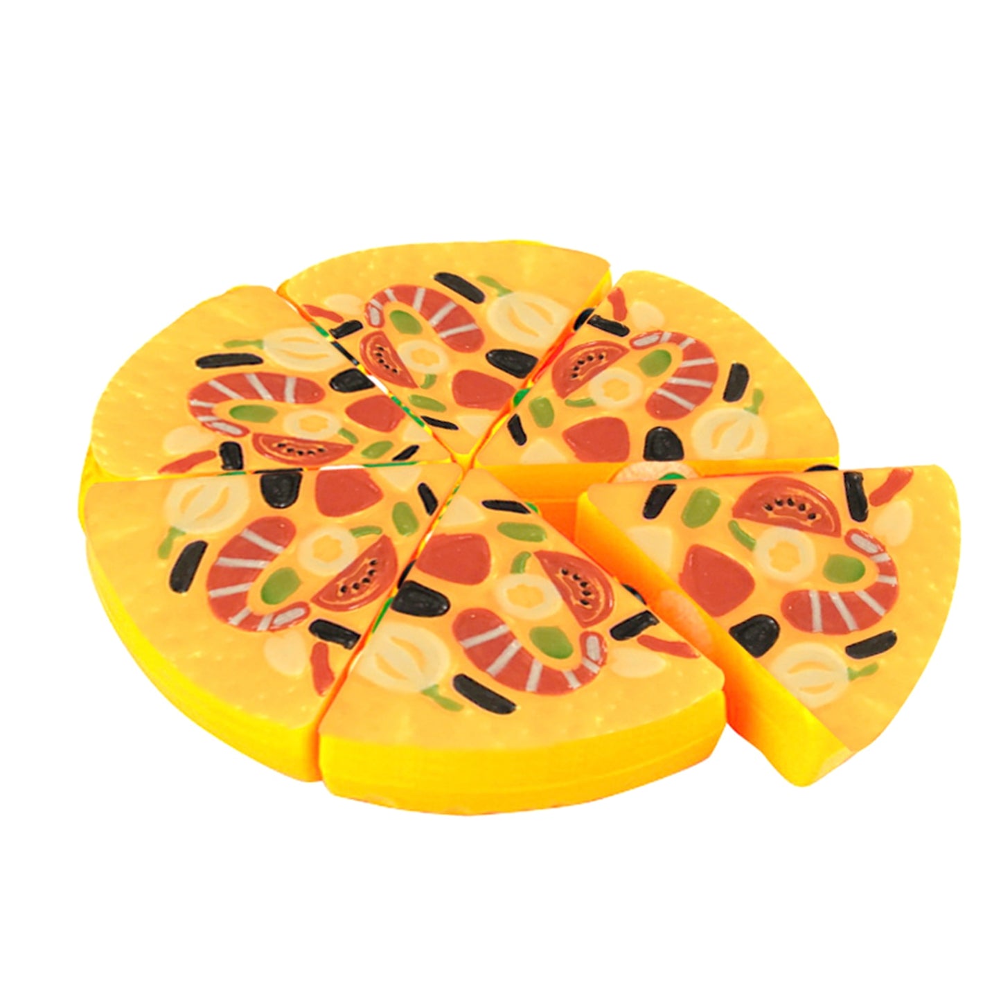 6 Pcs Small Pizza Toy Child Kitchen Simulation Pizza Party Fast Food Play Food Toy For Kids Childrens Pretend Games Dinner toy