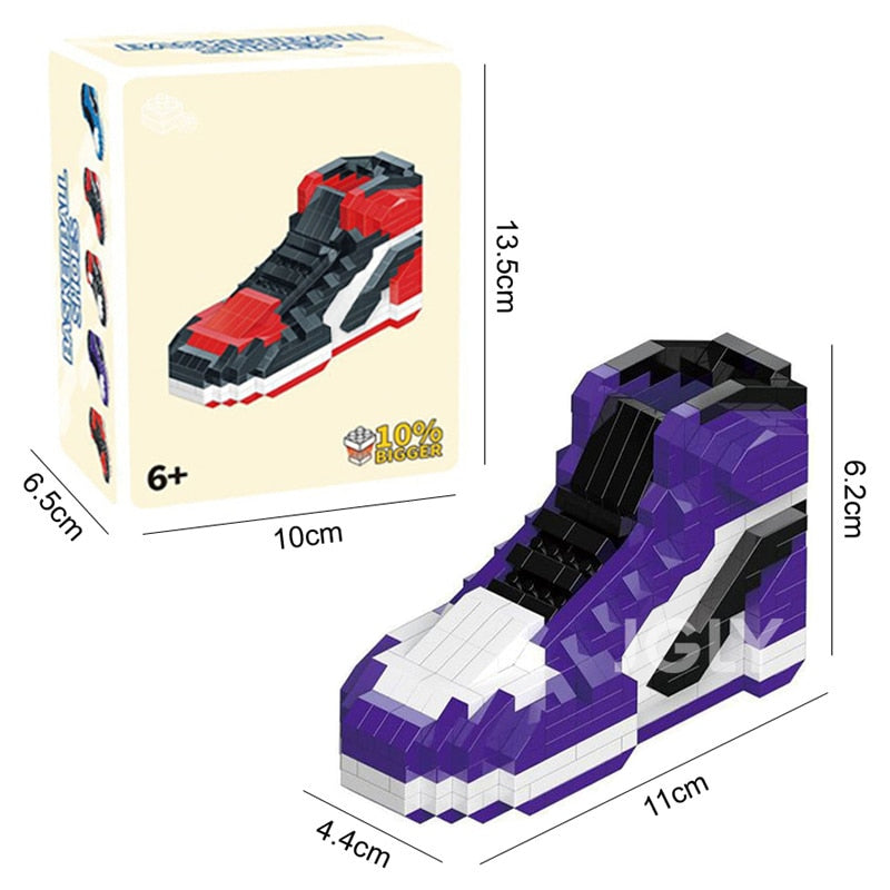 Mini Building Block Boys Sport Basketball Shoes Sneakers Model Anime DIY Buliding Bricks For Blocks Toy Kids Gifts Toys Assembly