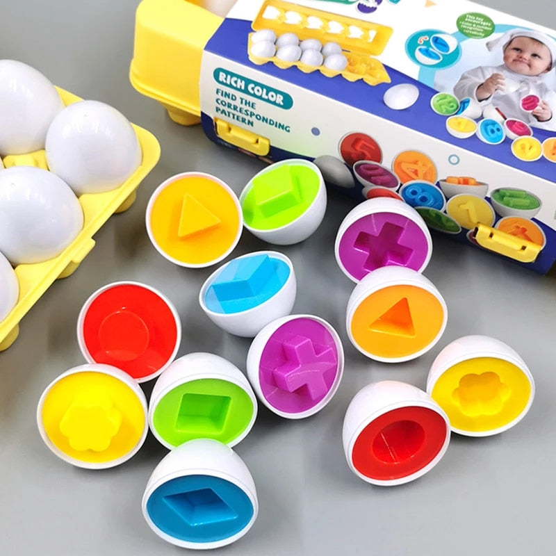 montessori learning education math toys kids match smart eggs screws 3d puzzle game for children educational toys easter