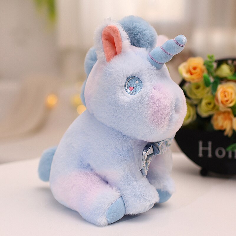 30~80cm Unique Glowing Wings Unicorns Plush toy Giant Unicorn Stuffed Animals Doll Fluffy Hair Fly Horse Toy for Child Xmas Gift