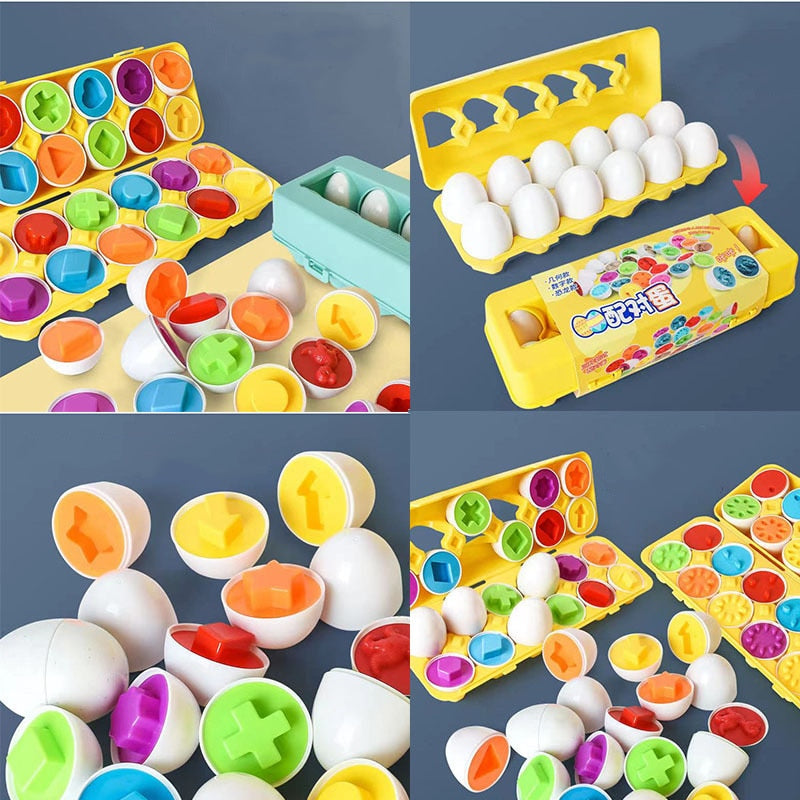 montessori learning education math toys kids match smart eggs screws 3d puzzle game for children educational toys easter