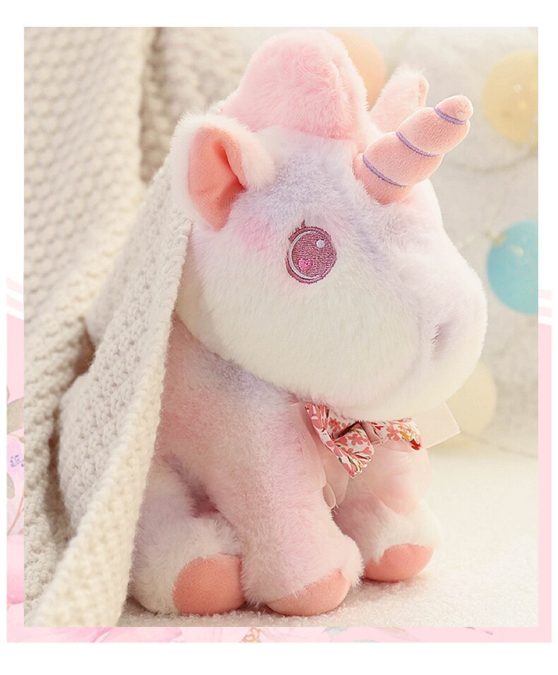 30~80cm Unique Glowing Wings Unicorns Plush toy Giant Unicorn Stuffed Animals Doll Fluffy Hair Fly Horse Toy for Child Xmas Gift