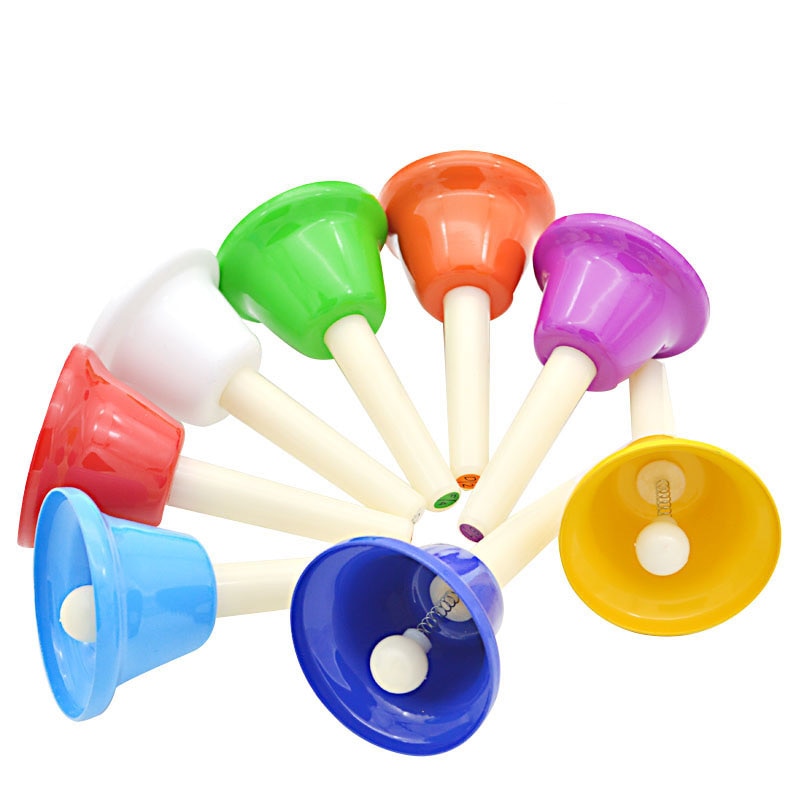 Montessori Musical Material Rhythm Music Toys Metal Montessori Bells Instrument Teaching Aids  Learning Educational Toys L1364H