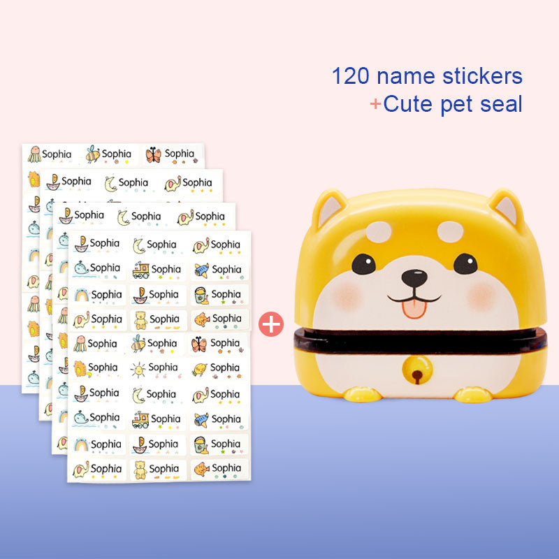 Children&#39;s Name Seal Custom Student&#39;s Name Stamp  Kindergarten Clothes Waterproof Name Sticker Will Not be Washed Off  Christmas