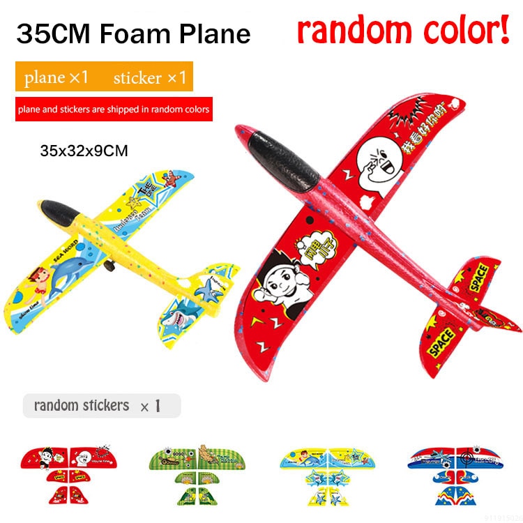 Foam Plane 10M Launcher Catapult Glider Airplane Gun Toy Children Outdoor Game Bubble Model Shooting Fly Roundabout Toys