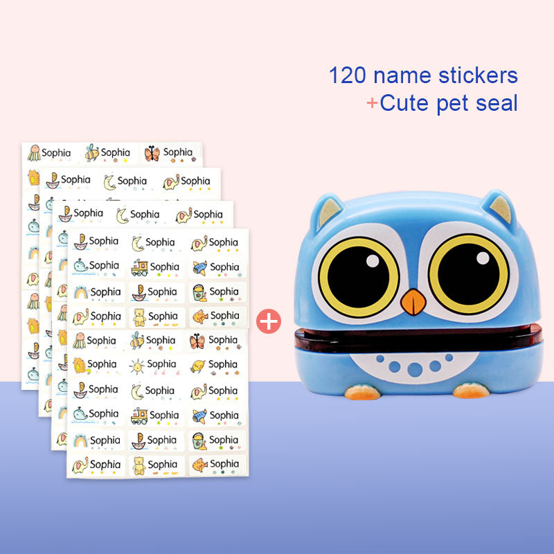 Children&#39;s Name Seal Custom Student&#39;s Name Stamp  Kindergarten Clothes Waterproof Name Sticker Will Not be Washed Off  Christmas