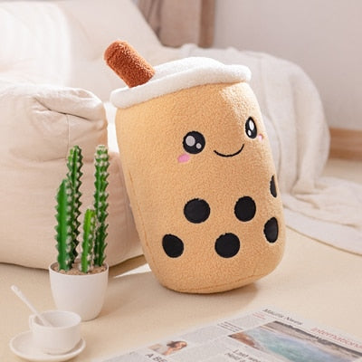 Lovely Milk Tea Stuffed Plush Pillow Cushion Funny Cartoon Boba Plush Toys Kids Toys Birthday Valentine&#39;s Gift