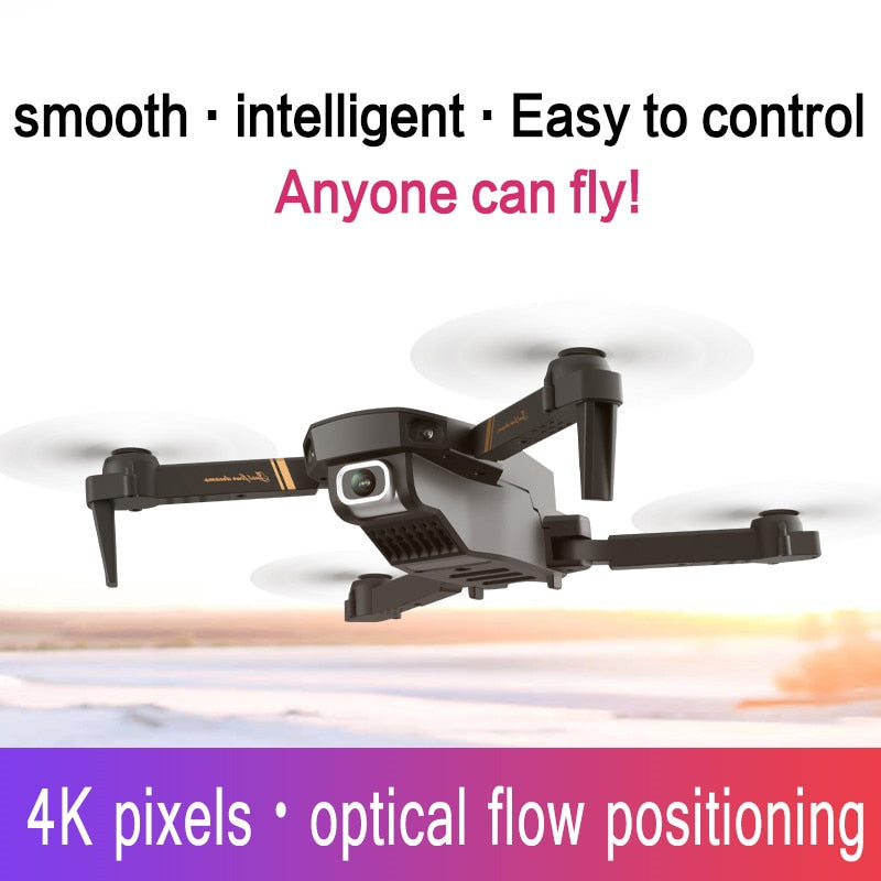 4DRC V4 RC Drone 4K/1080P HD Wide Angle Camera WiFi Fpv Dual Camera Foldable Quadcopter Real Time Transmission Helicopter Toy