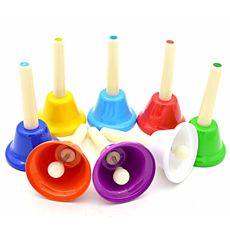 Montessori Musical Material Rhythm Music Toys Metal Montessori Bells Instrument Teaching Aids  Learning Educational Toys L1364H