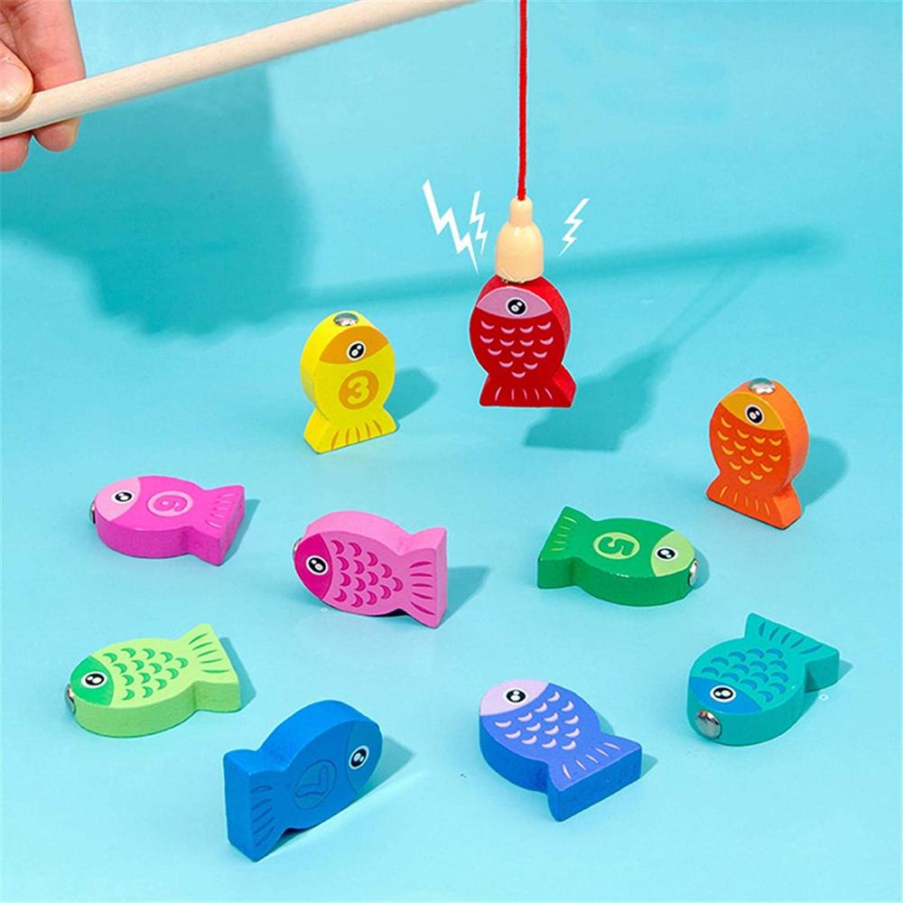 Wooden Toys Montessori for Kids Montessori Board Math Fishing  Montessori Toys wooden educational toys for baby 1 2 3 Years Old