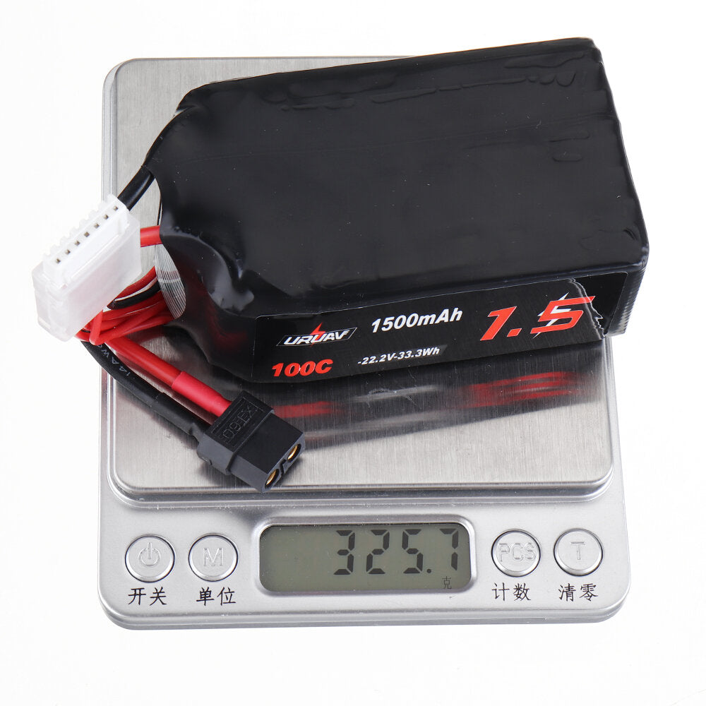 URUAV 22.2V 1500mAh 100C 6S Lipo Battery XT60 Plug for FPV RC Drone