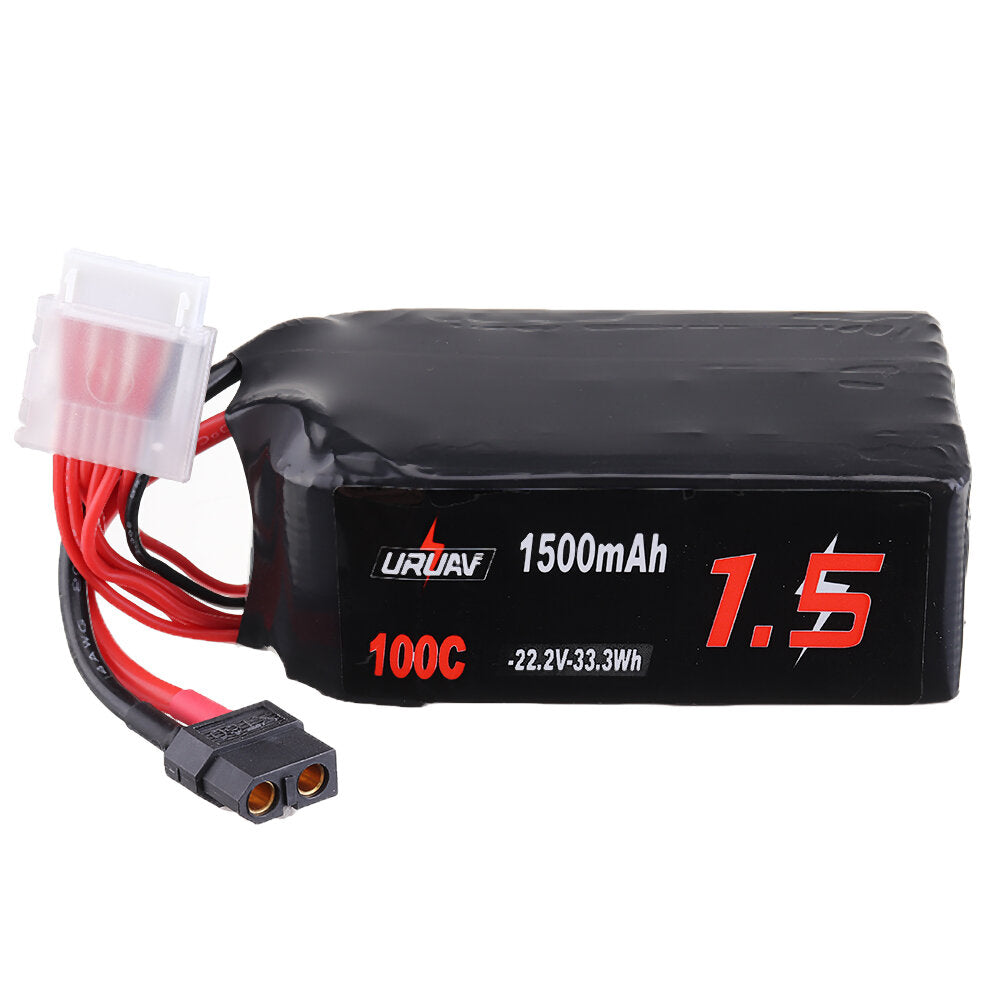 URUAV 22.2V 1500mAh 100C 6S Lipo Battery XT60 Plug for FPV RC Drone